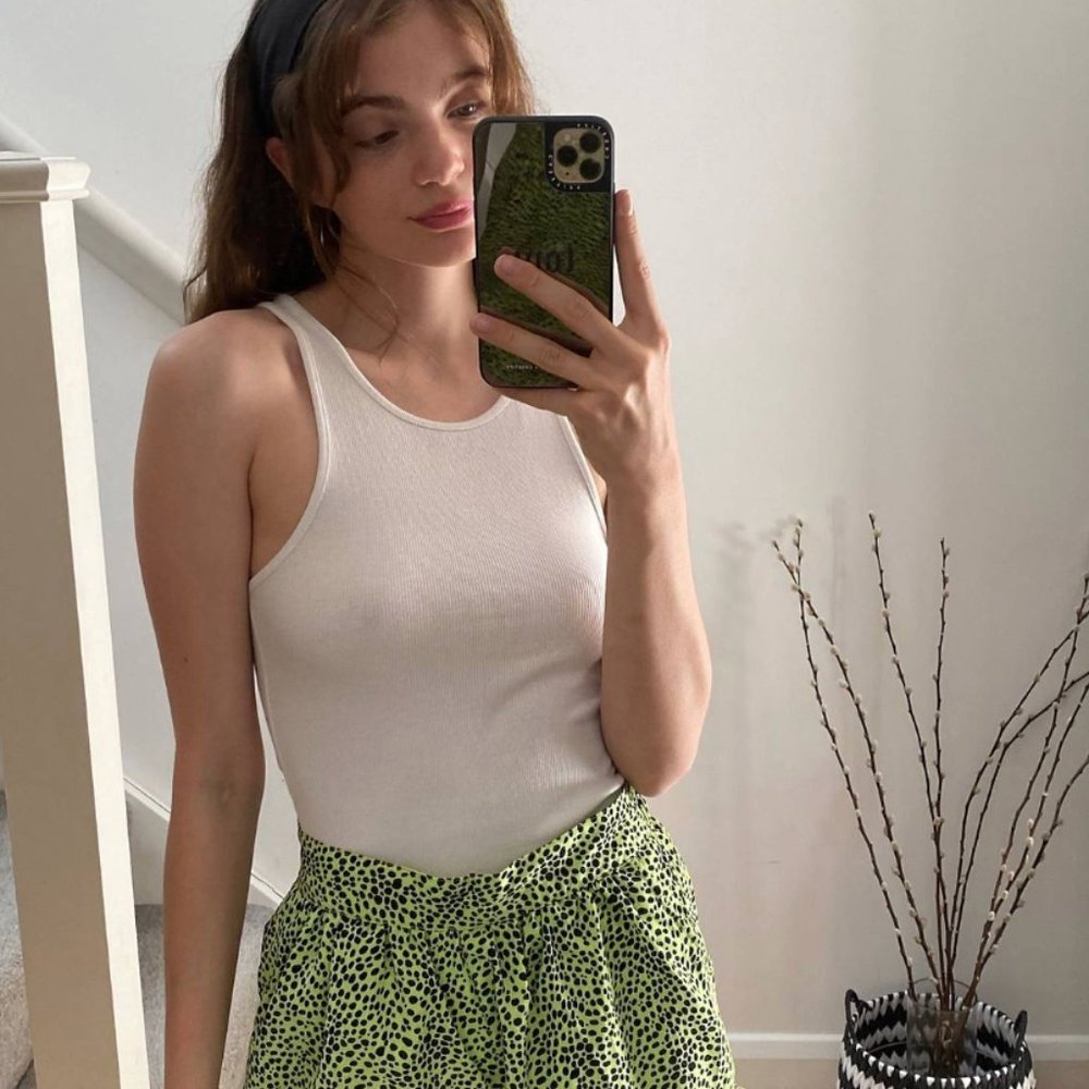 NEW Green/Animal Print Topshop short